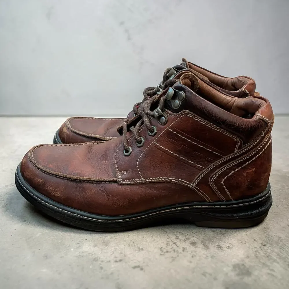 Johnston & Murphy XC4 Brown Leather Chukka Boots Size 8.5 M Waterproof Comfort